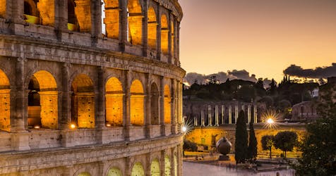Tour guidato del Colosseo, Palatino e tour in bus hop-on hop-off di Roma